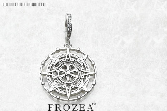 Maya-Kalender Dangle-Charm – Anhänger aus 925 Sterling Silber | Trendiger Unisex-Schmuck für Damen & Herren