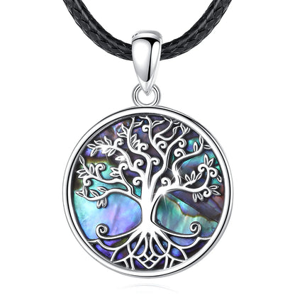 925er Silber Lebensbaum Anhänger aus Abalone – Thomas Sabo Style